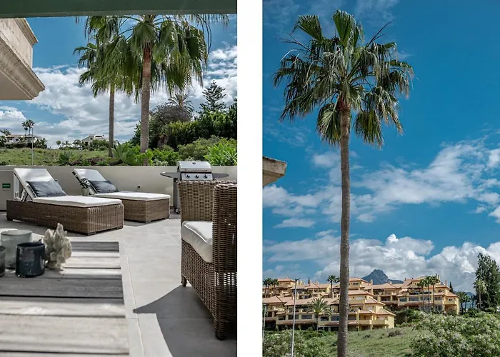 アパート Sensational And Exotic 3-bedroom Retreat In Nueva Andalucia With A Palm Garden